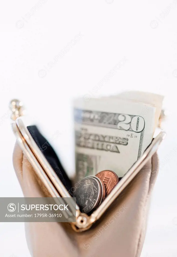 Money in change purse