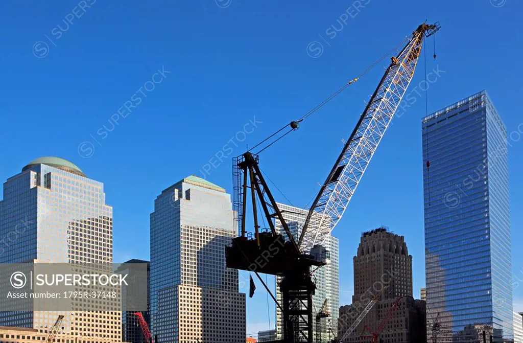 Crane and Skyscrapers