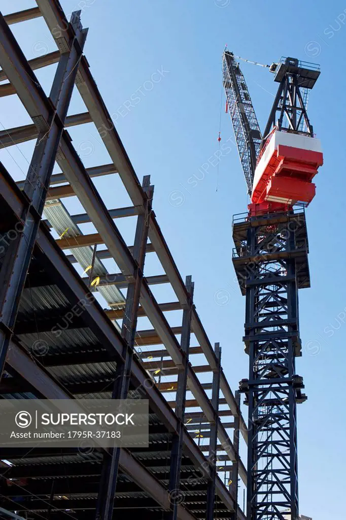 Crane at construction site