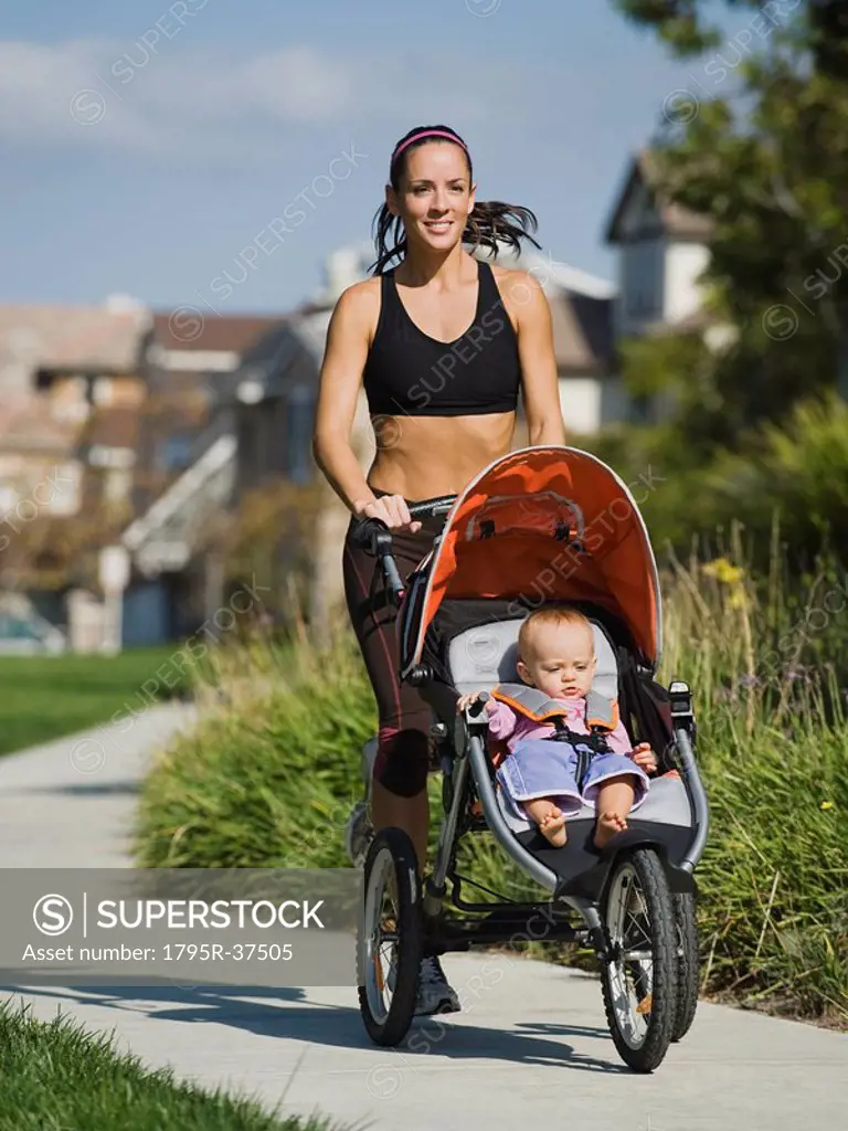 Jogger and baby