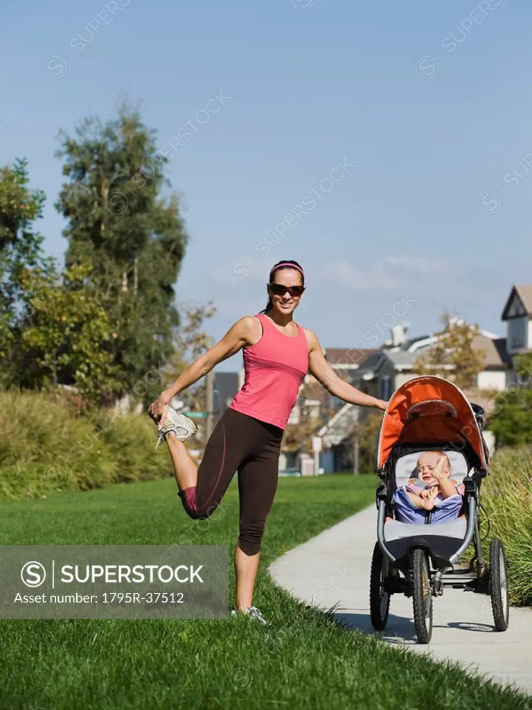 Jogger and baby