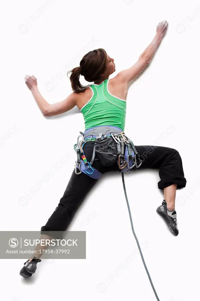 Studio Shot of a woman climber
