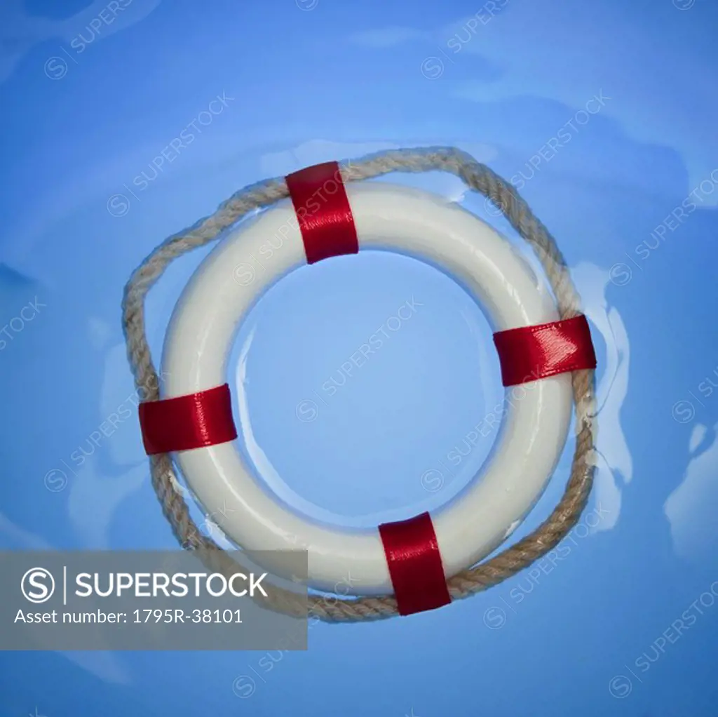 Ring buoy in water