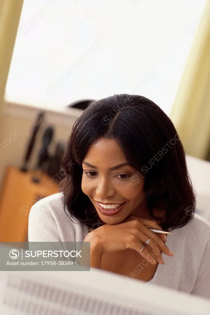 Woman working at computer