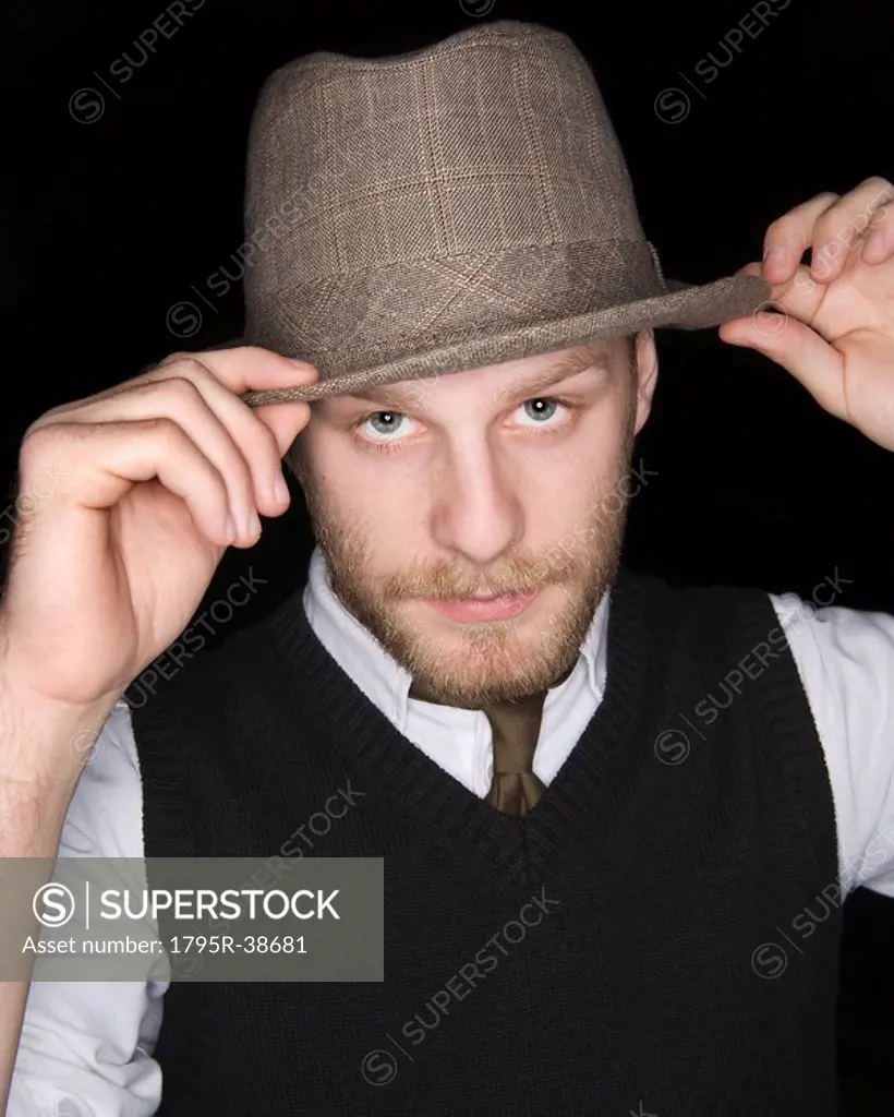 A man wearing a hat