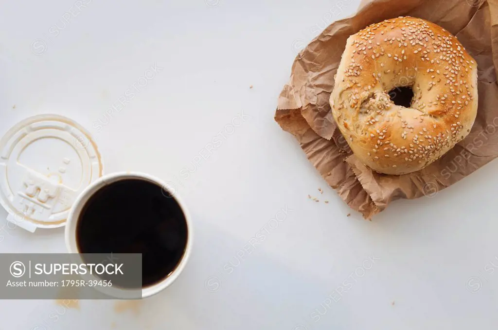 Donut and cup of coffee