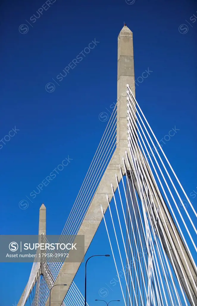 USA, Massachusetts, Boston, Leonard P. Zakim Bunker Hill Memorial Bridge