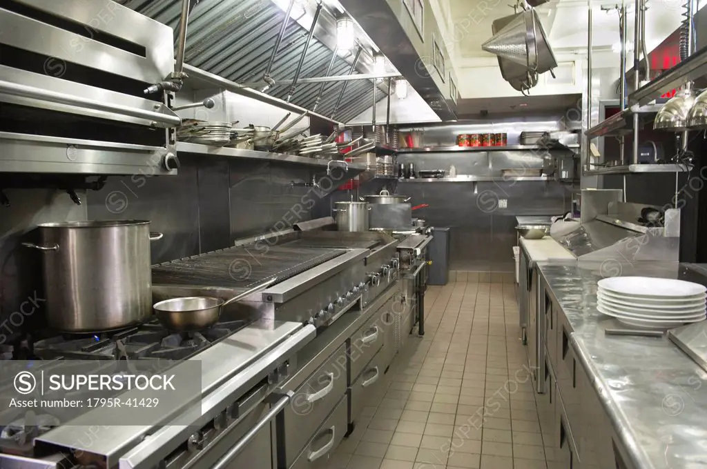 Interior of commercial kitchen