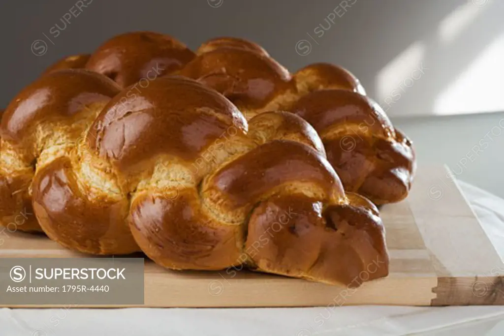 Close-up of two loaves of Challah bread