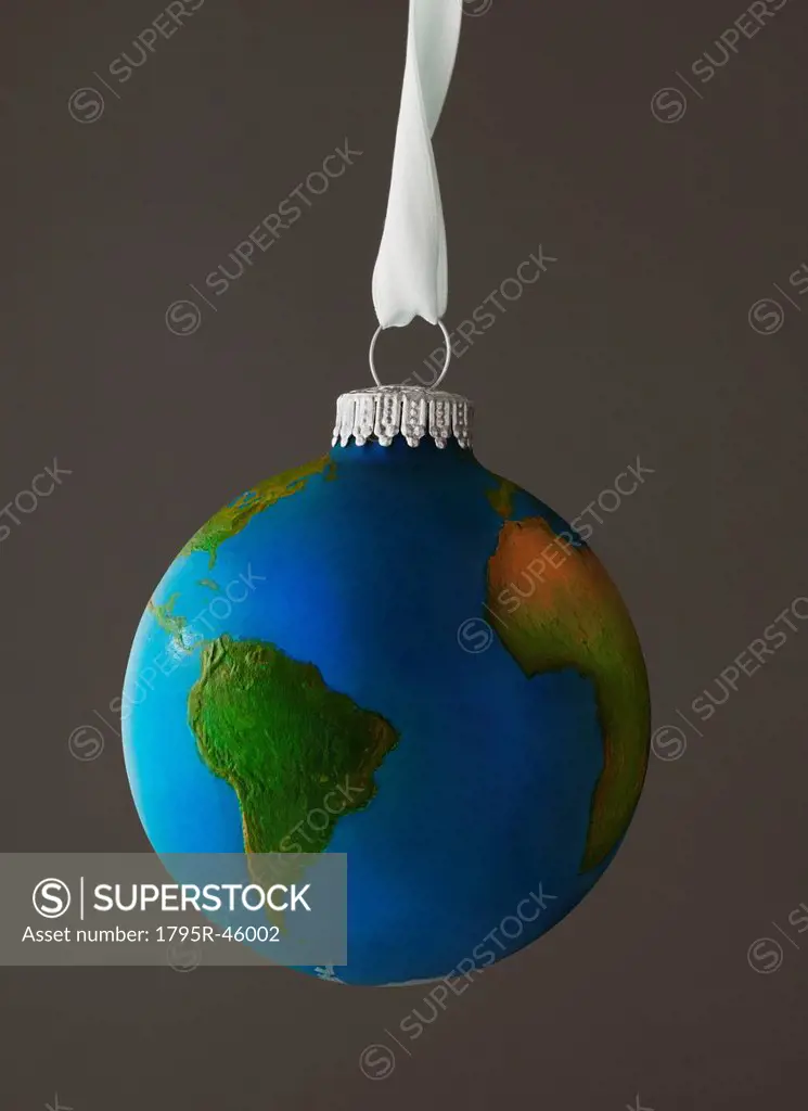 Studio Shot of Christmas ornament imitating globe