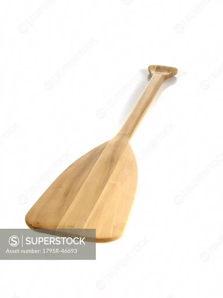 Close up of wooden paddle