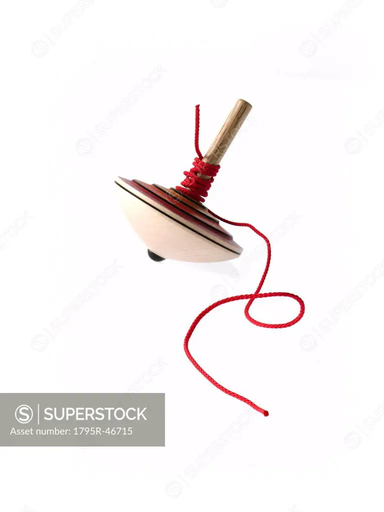 Spinning top on white background