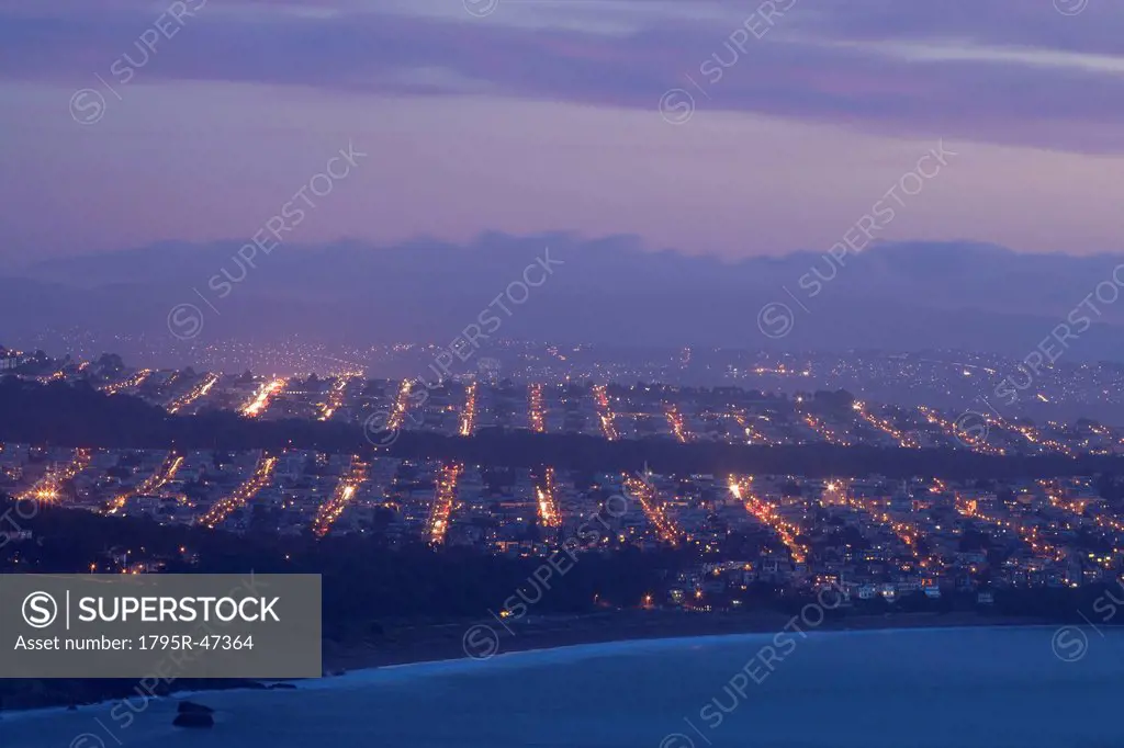 USA, San Francisco, Cityscape at dusk