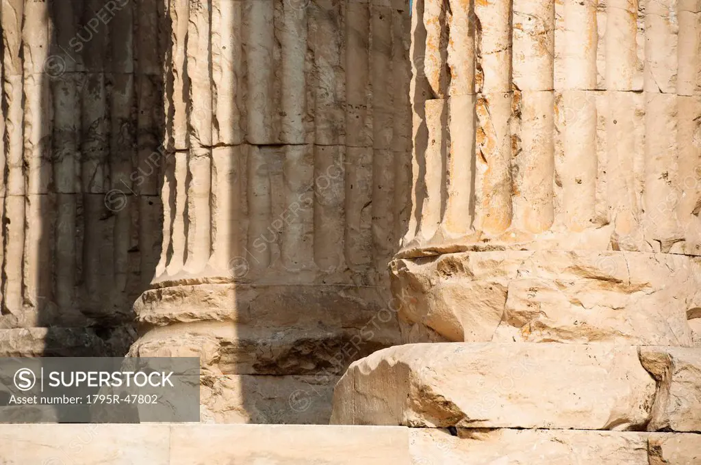 Greece, Athens, Corinthian columns of Temple of Olympian Zeus