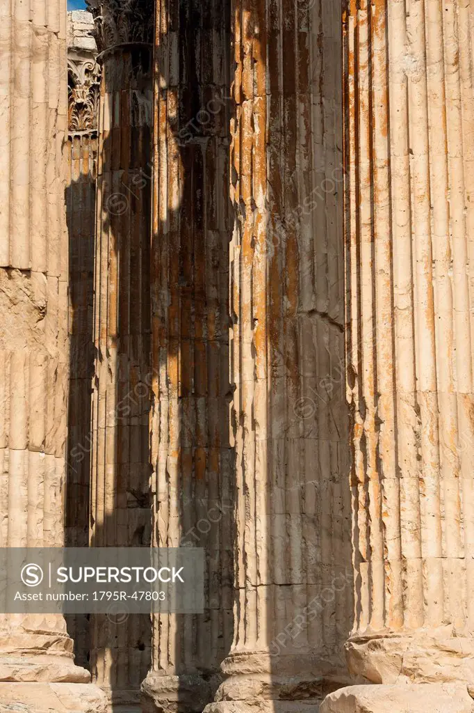 Greece, Athens, Corinthian columns of Temple of Olympian Zeus
