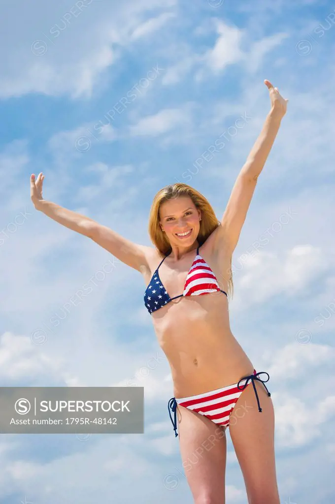 Portrait of woman in bikini