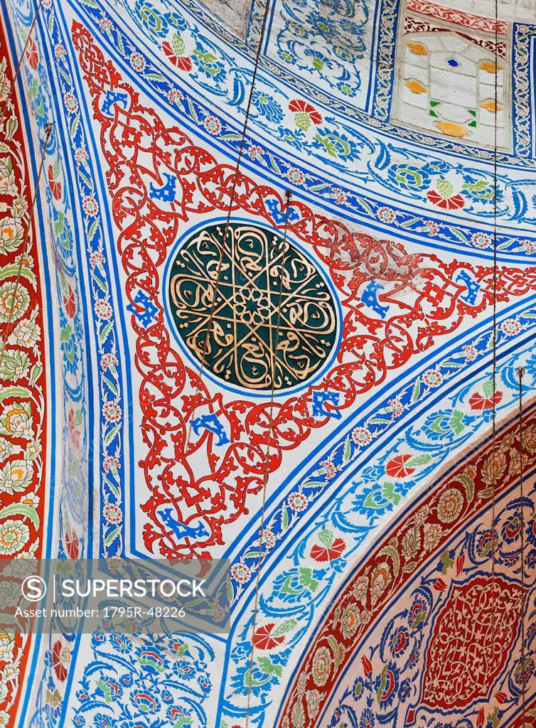 Turkey, Istanbul, Sultanahmet Mosque interior