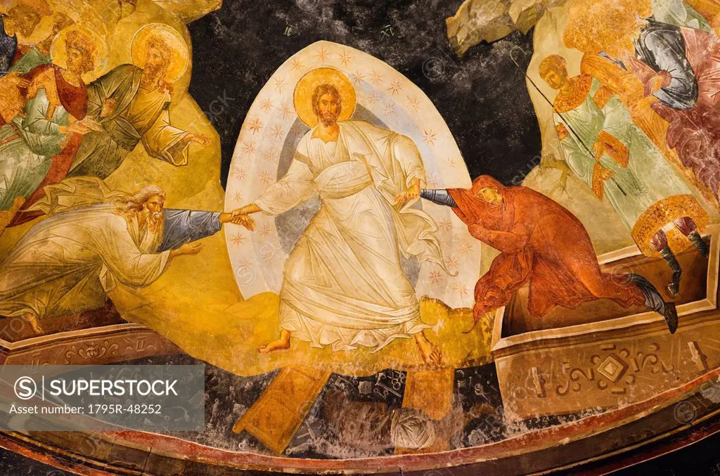 Turkey, Istanbul, Kariye Museum, Jesus Christ, fresco