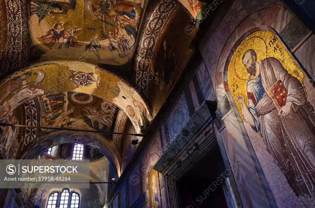 Turkey, Istanbul, Church of St Saviour in Chora interior