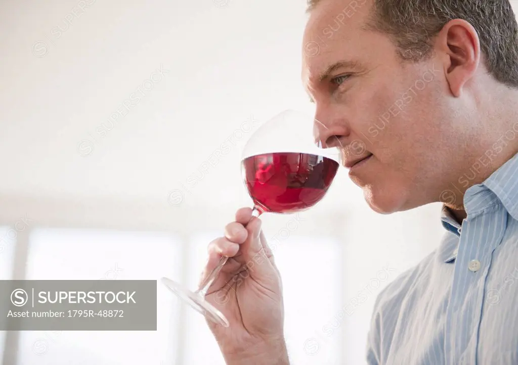 Man tasting wine