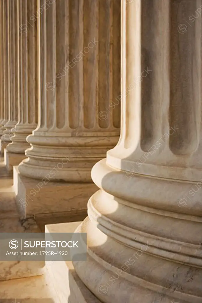 Columns at the Lincoln Memorial Washington DC USA