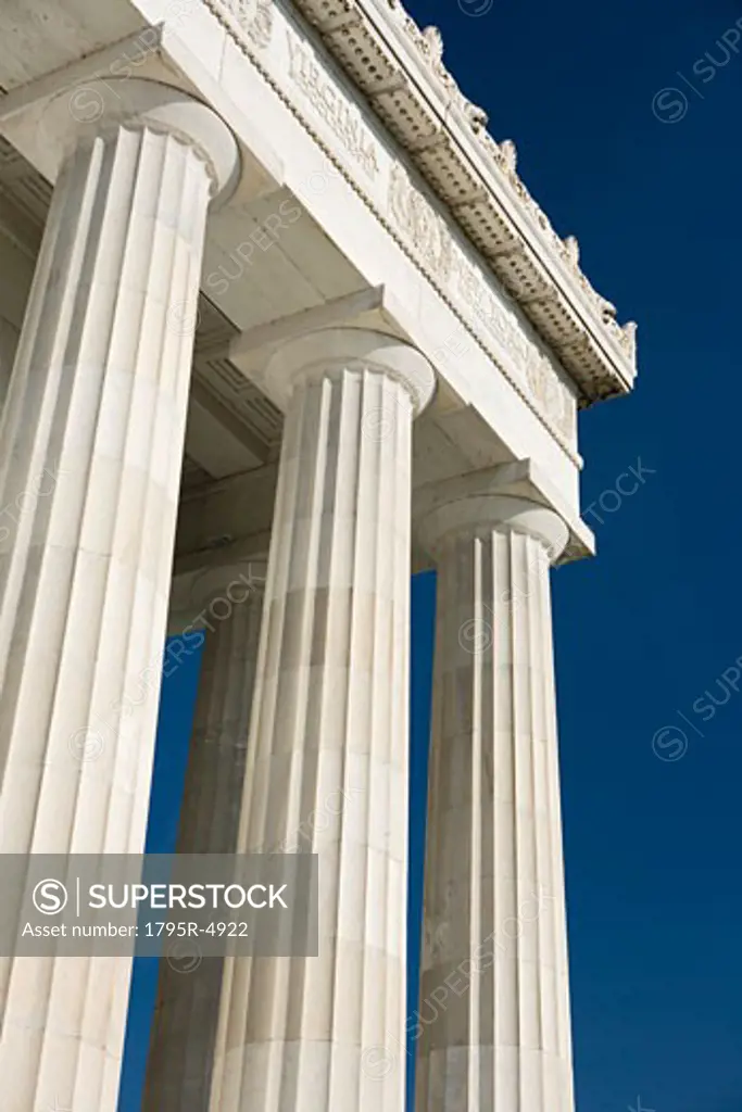 Doric columns of the Lincoln Memorial Washington DC USA