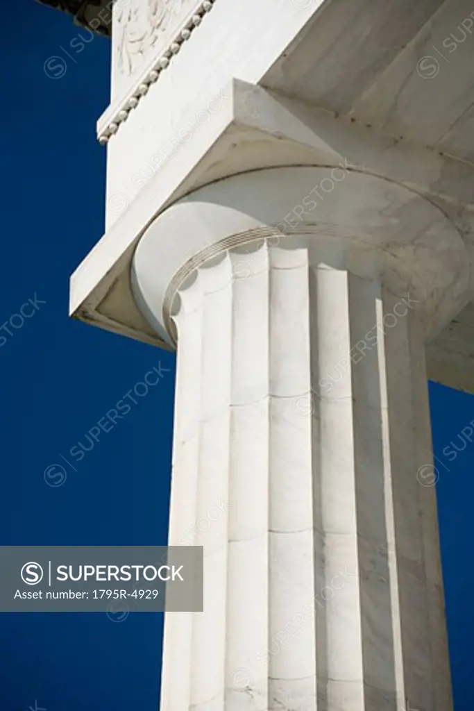 Doric column at the Lincoln Memorial Washington DC USA
