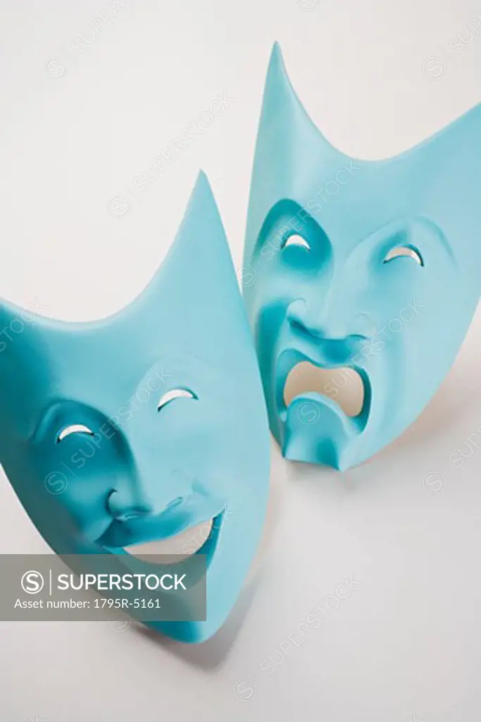 Closeup of theater masks