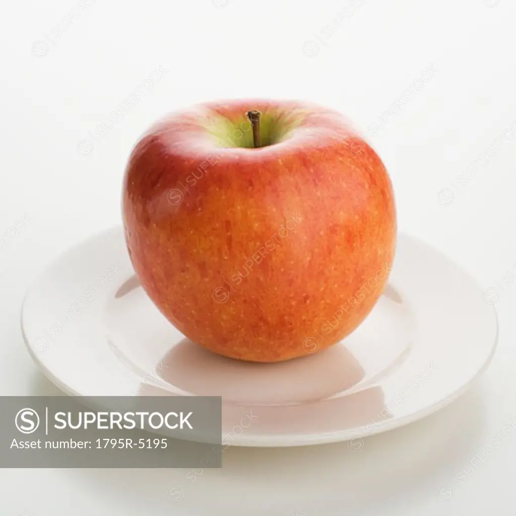 Close-up of apple on plate
