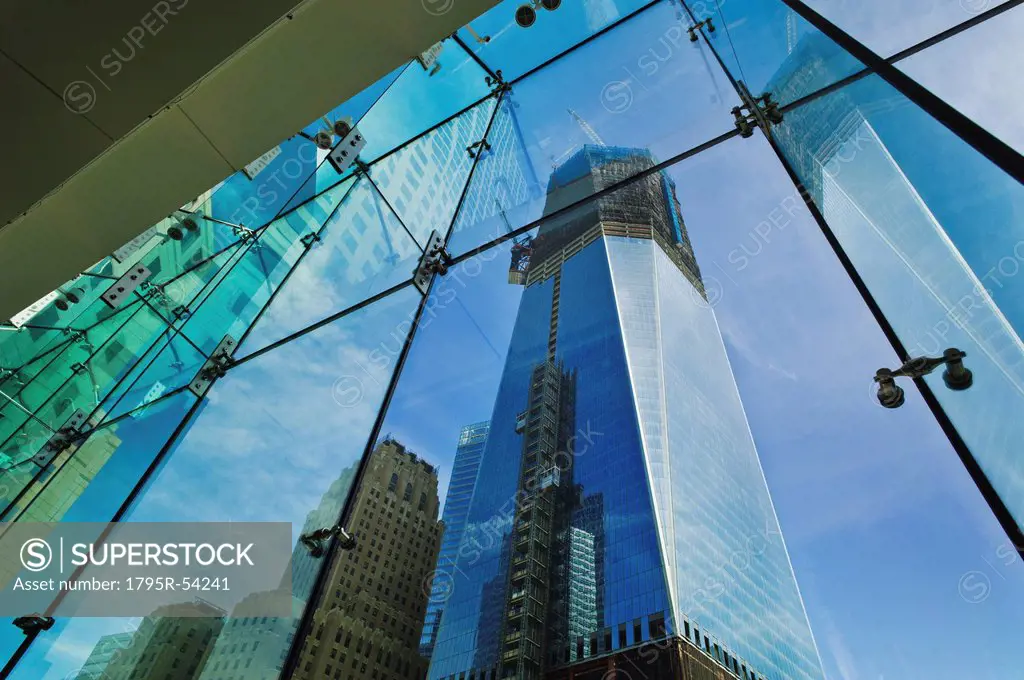 USA, New York City, Freedom Tower under construction