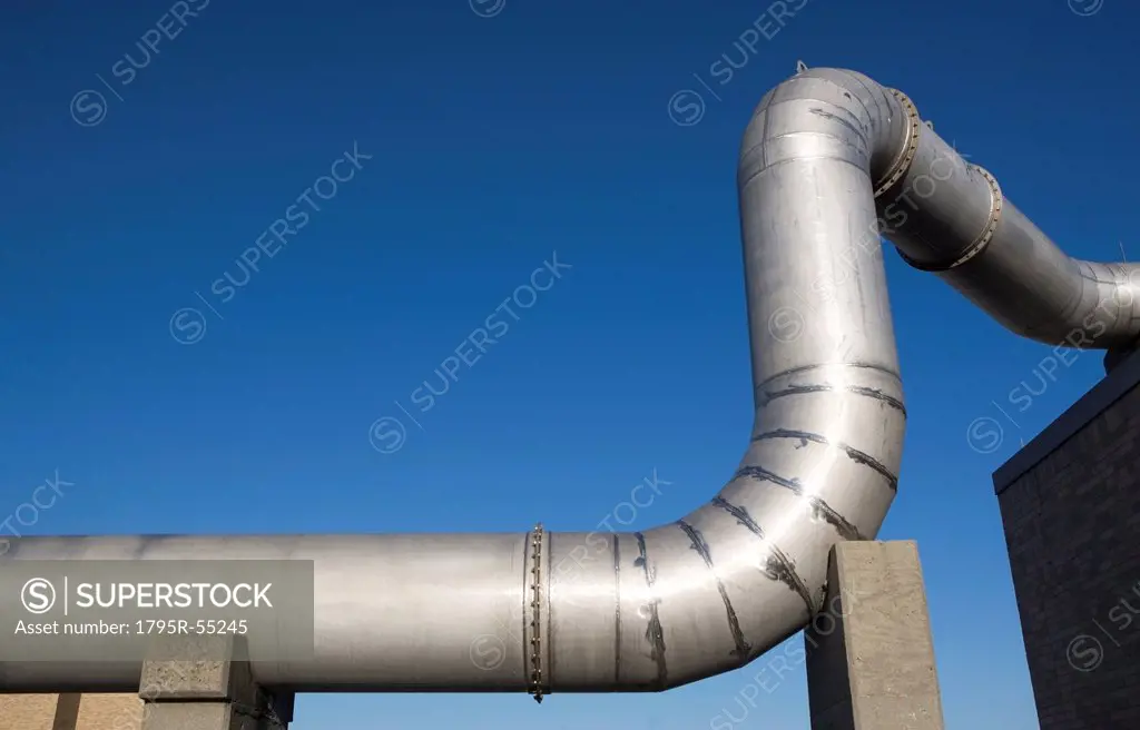 Pipes of water treatment plant