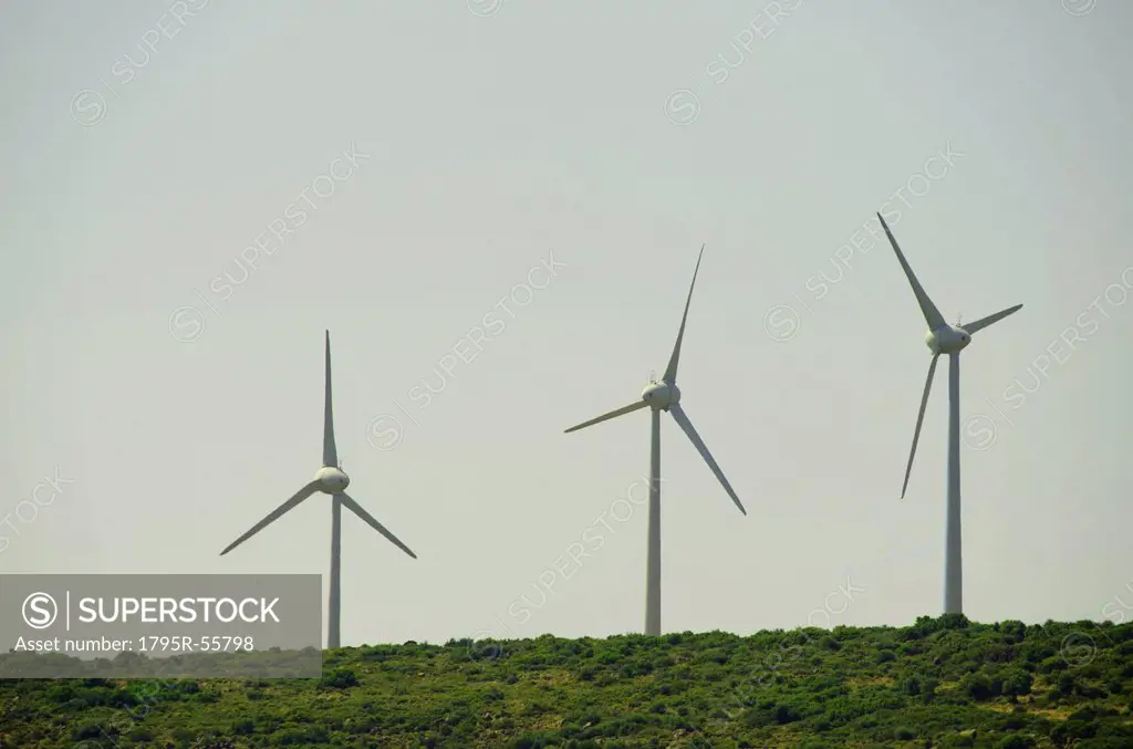 Turkey, Izmir, wind turbines