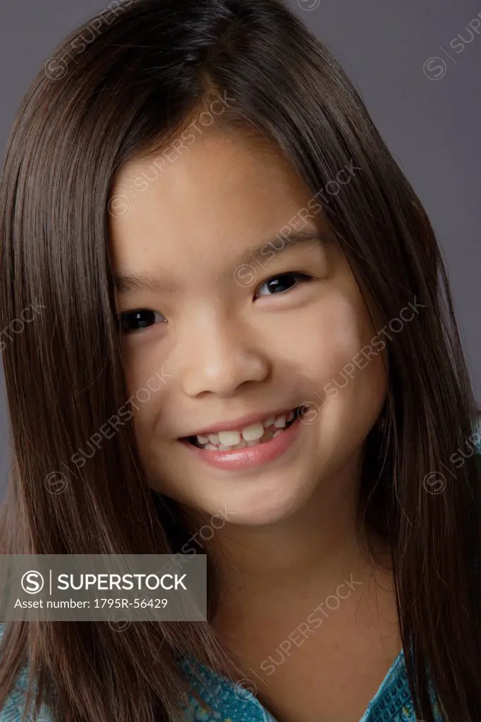 Portrait of smiling girl 8_9, studio shot