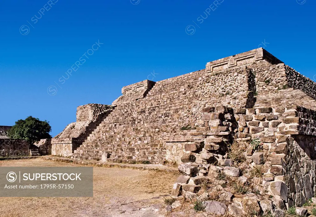 Mexico, Oaxaca, Monte Alban, pre_Columbian archaeological site, built 600 BC by the Zapotecs