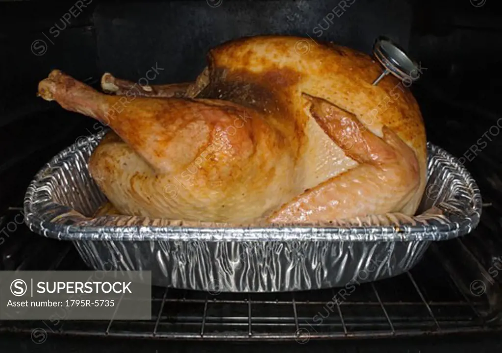 Turkey roasting in oven