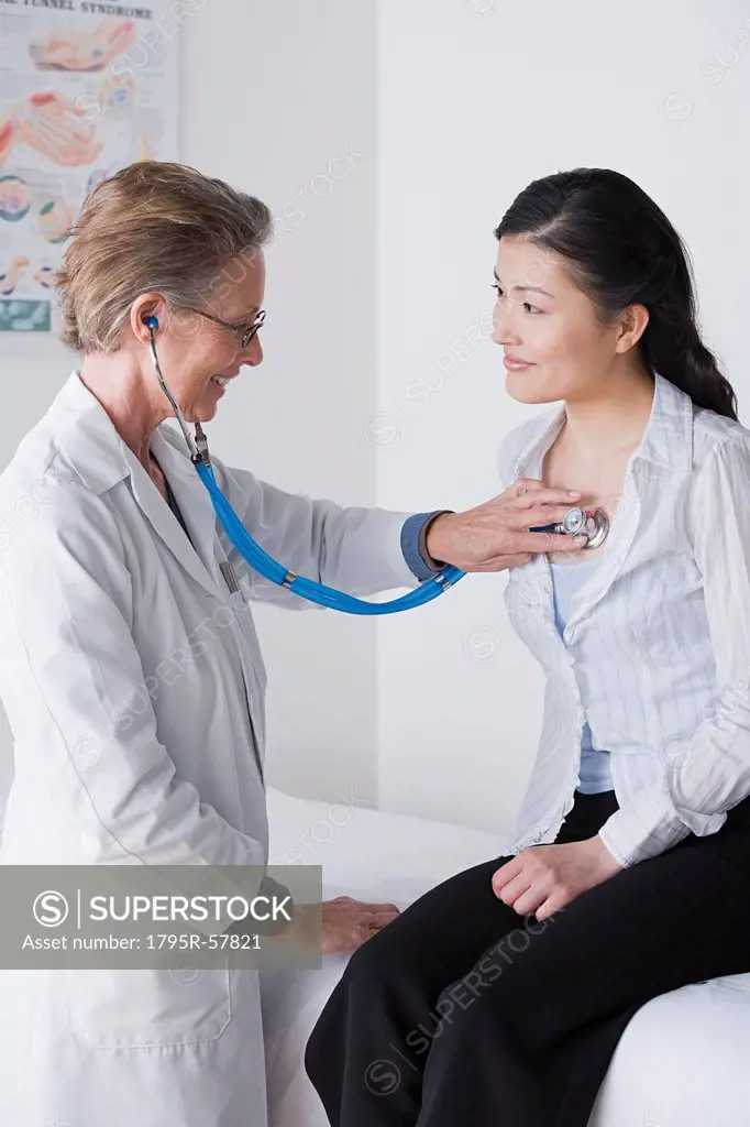 Female doctor examining woman