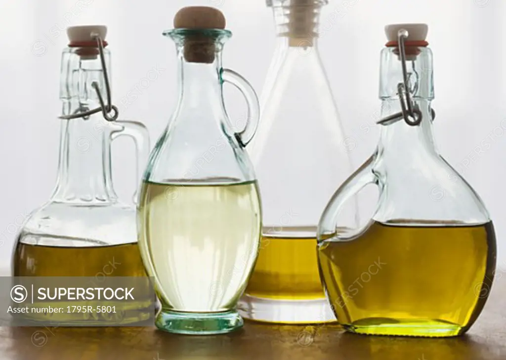 Assorted bottles of oil