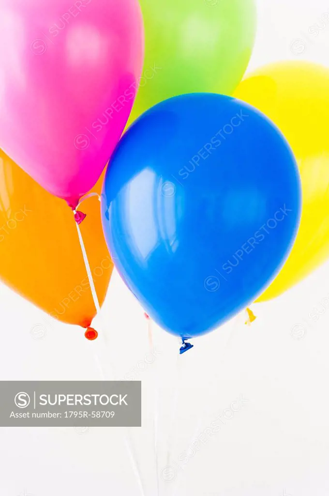 Balloons against white background, studio shot