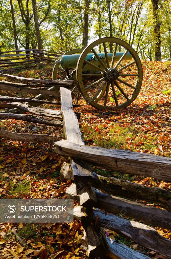 USA, Georgia, Kennesaw, Cannon at Kennesaw Battlefield Park