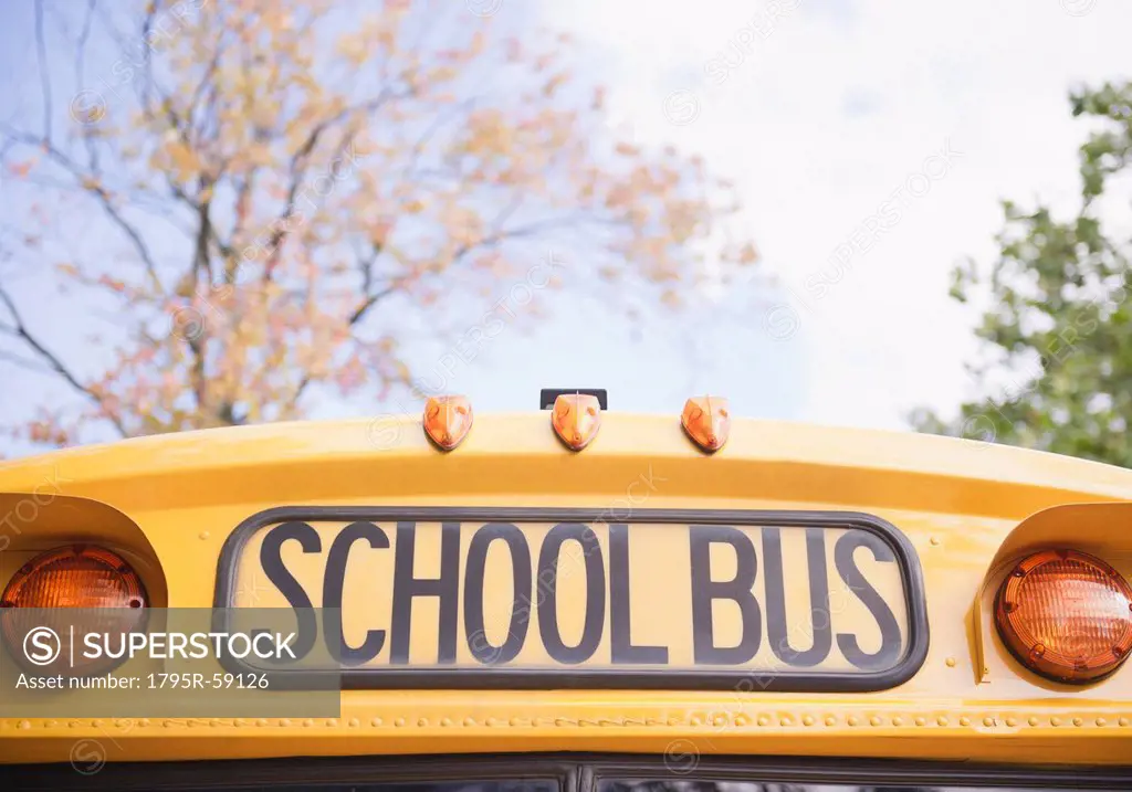 Close up of school bus
