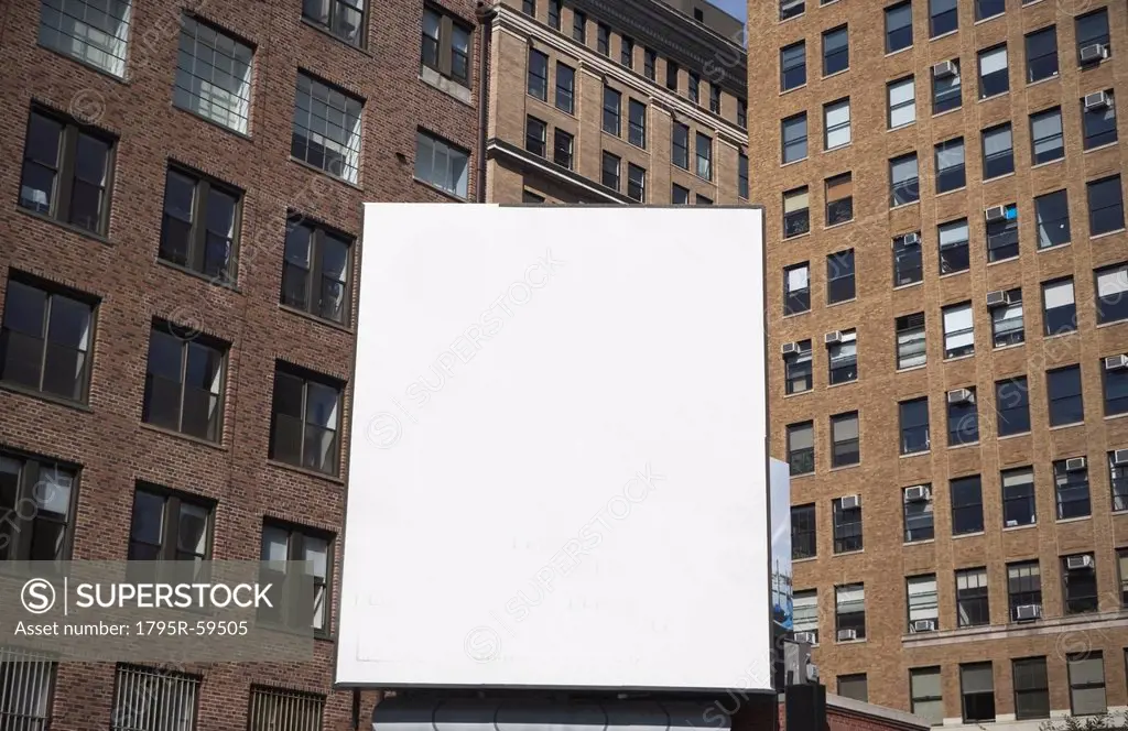 USA, New York State, New York City, Empty billboard