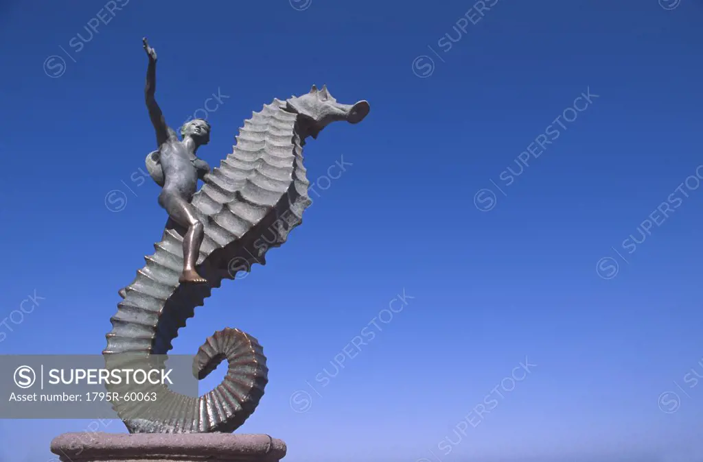 Mexico, Jalisco, Puerto Vallarta, The Seahorse sculpture