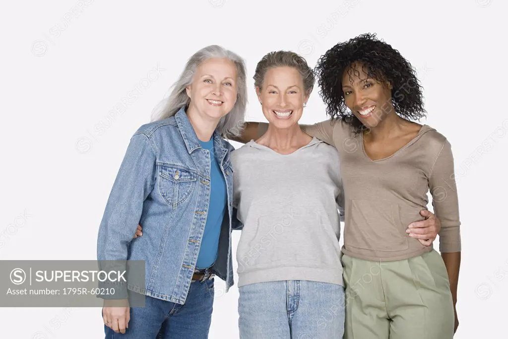 Studio portrait of three mature women