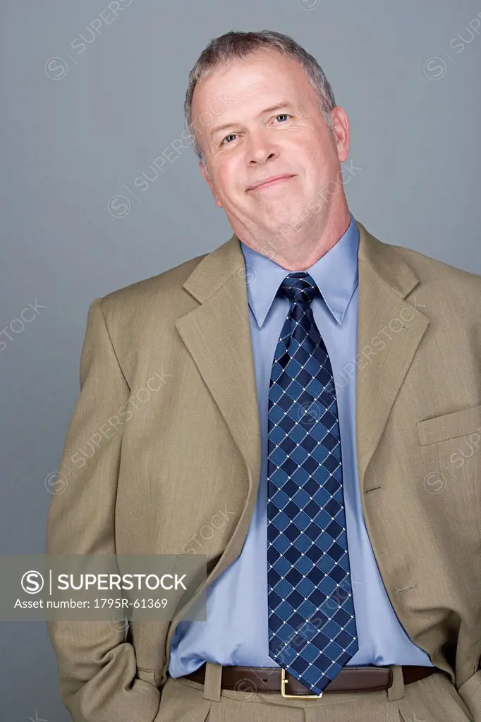 Portrait of happy mature businessman