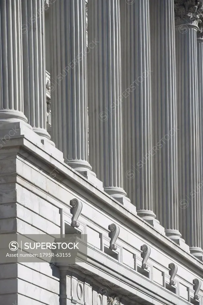 Usa, New York State, New York City, close_up of colonnade