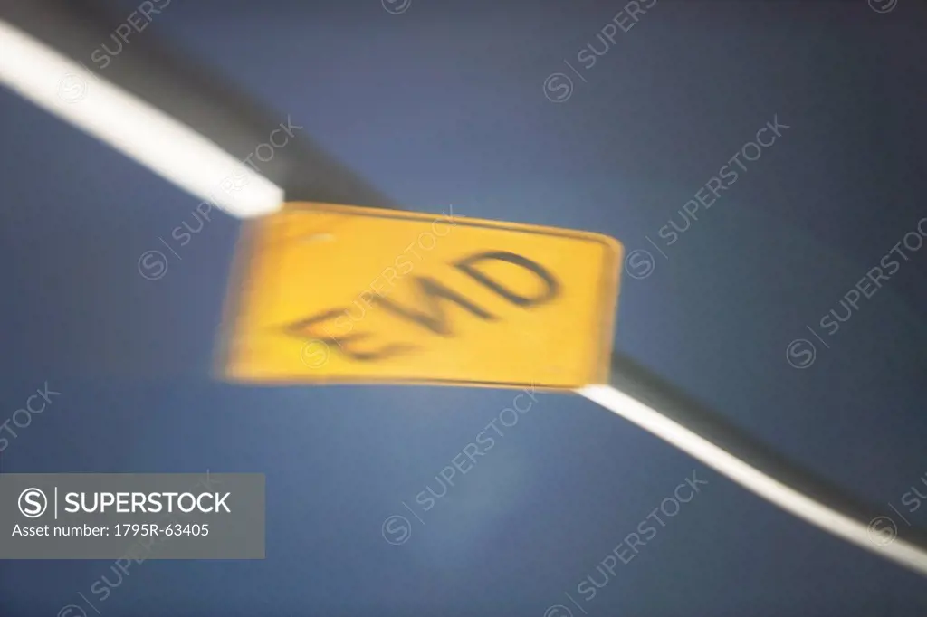 reflection of dead end sign