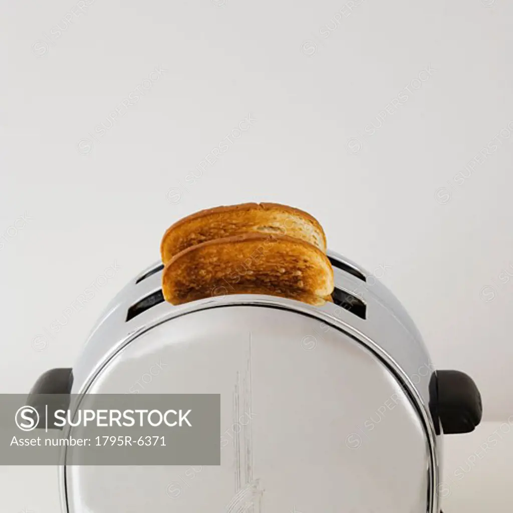 Close-up of toast in toaster