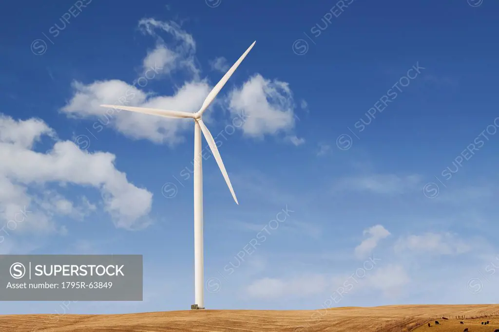 USA, Iowa, Latimer, Wind turbine