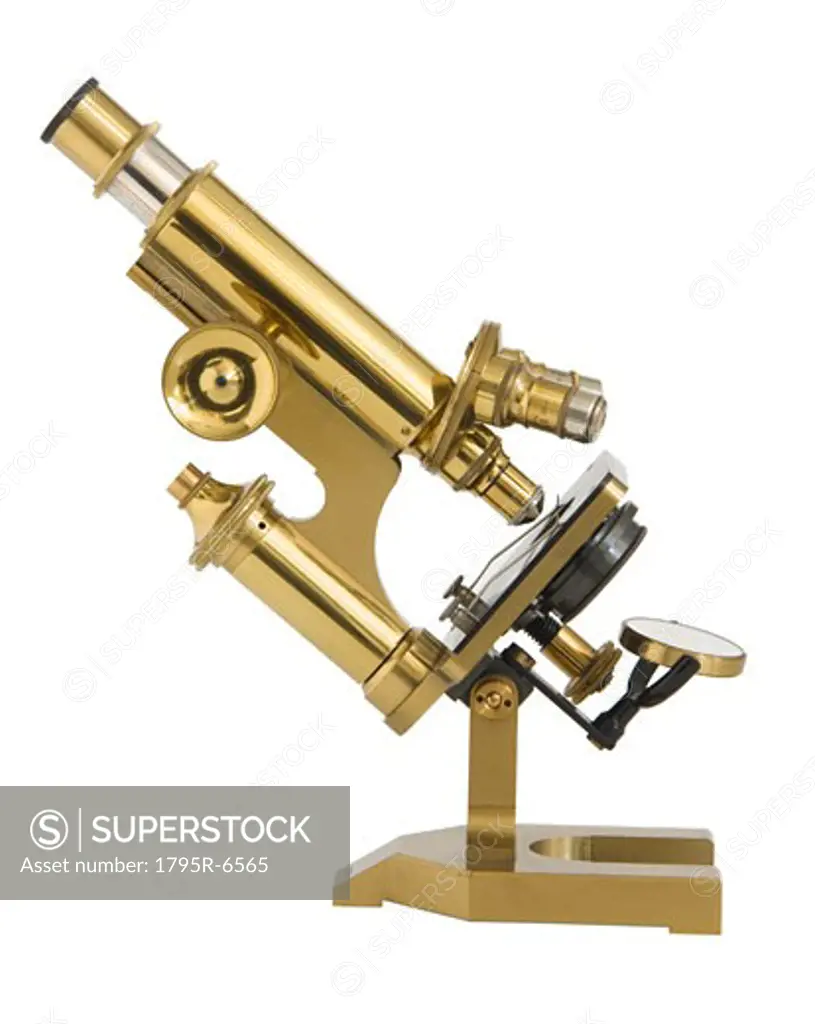 Close-up of old fashioned microscope