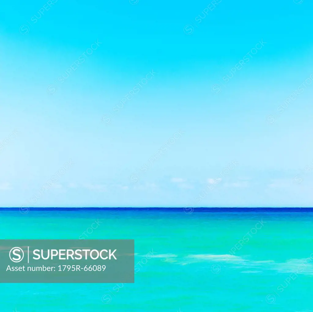 Seascape with blue sky
